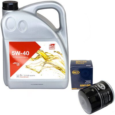 Motoröl Set 5W-40 5 Liter + Ölfilter für Suzuki Jimny Toyota Carina E RAV 4 IV