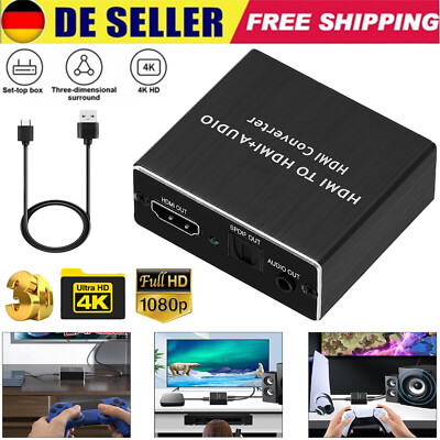 4Kx2K 3D HDMI Audio Extractor Converter zu Optical SPDIF 3,5mm AUX L/R