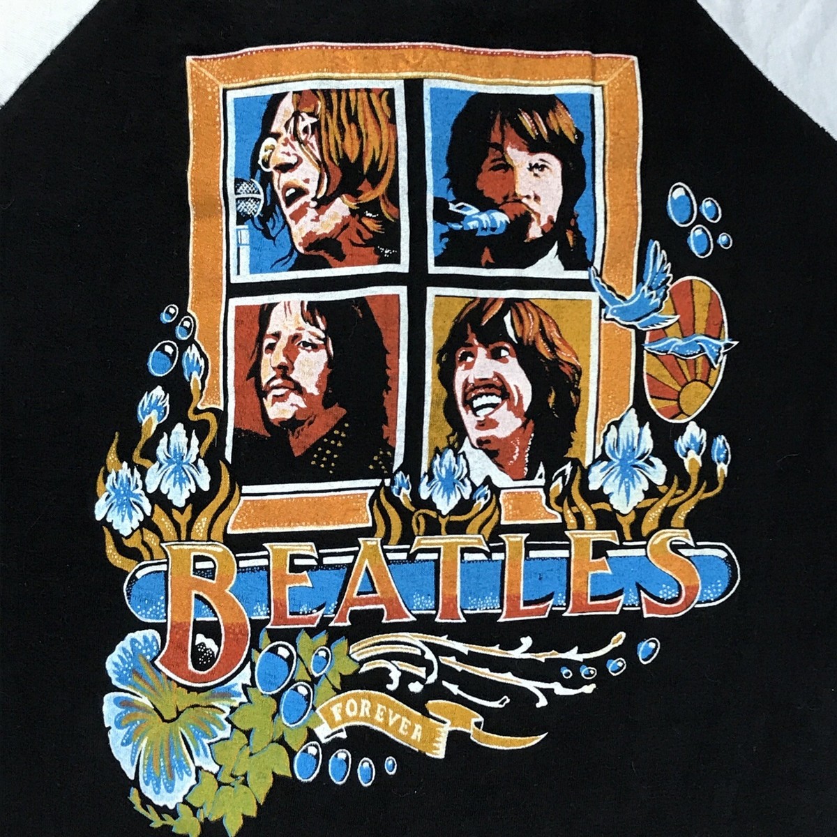 vintage 80s THE BEATLES FOREVER CONCERT JERSEY T-Shirt XXS