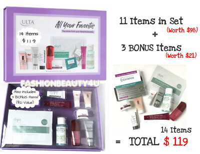 ULTA Prestige Skin Care Sampler Set ☆ Multibranded 11pc Kit + 3 GWP ...