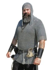 Medieval Aluminum Butted chainmail Haubergeon Viking armor Costume roleplay Gift