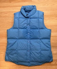 Lands' End Women's Googse Down Quilted Puffer Vest Outdoor Winter Jacket S