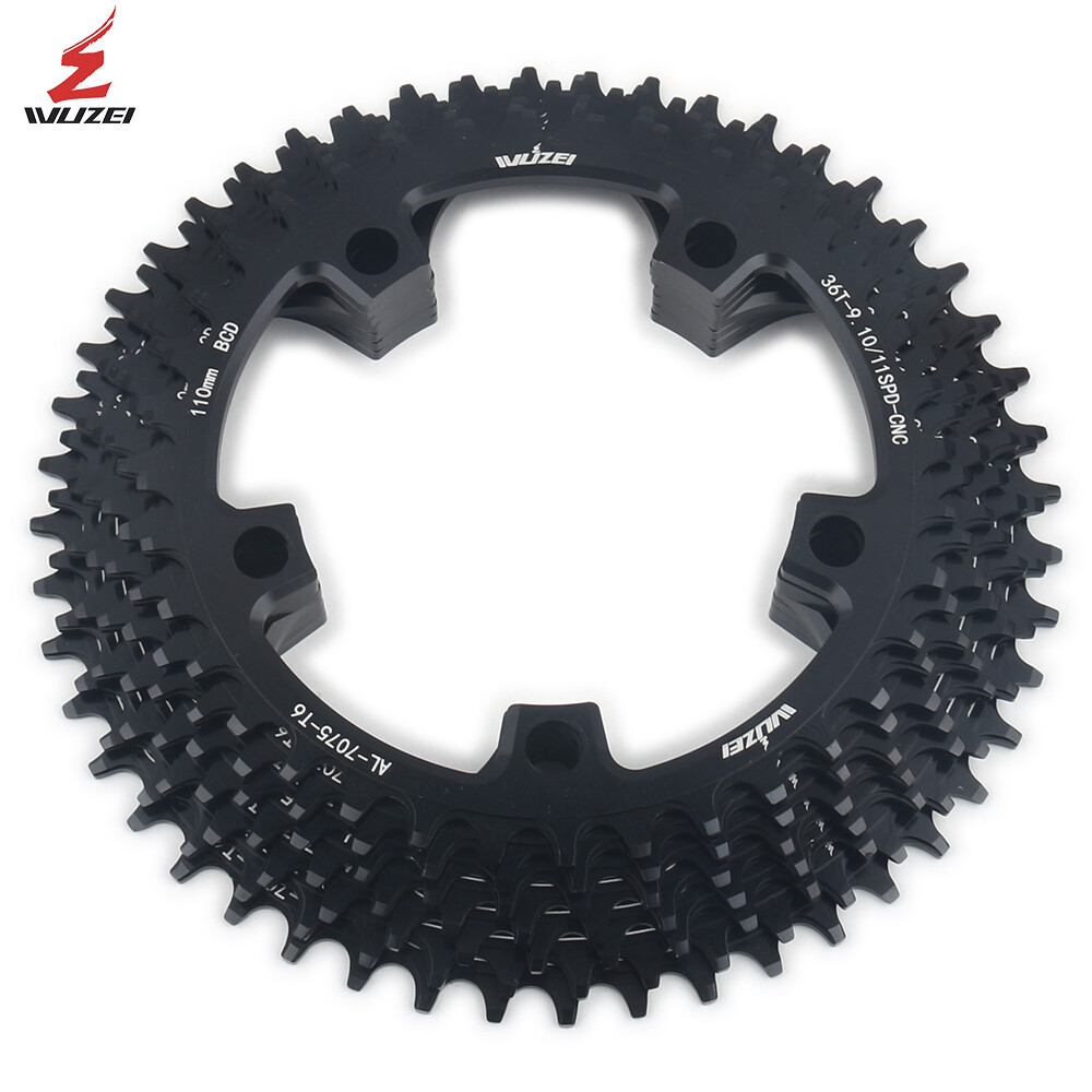 WUZEI 110BCD 130BCD Chainring Narrow Wide Round 36-60 Tooth Road