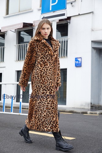 Warme lange Jacke Parka Oberbekleidung mit Leopardenmuster und Kapuze für Damen M-5XL - Bild 18 von 24