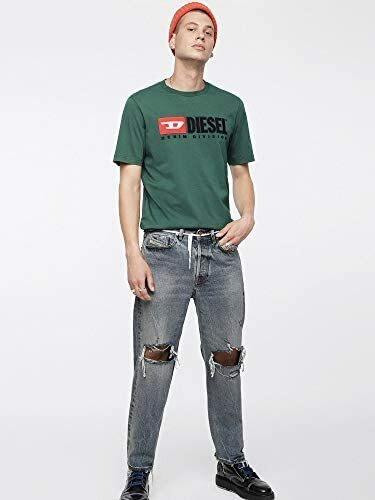 Diesel Printed Logo T-Shirt T-Just-Division Dark Green 00SH0I | eBay