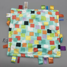 Taggies Bright Starts Square Pattern Tactile Security Blanket Plush Lovey 12"