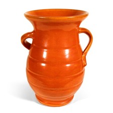 BAUER MATT CARLTON VASE HAND THROWN HANDS ON HIP VINTAGE CALIFORNIA POTTERY 8 IN