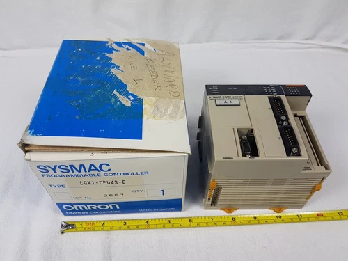 Omron CQM1 Sysmac Programmable Controller CPU43-E - 24VDC 10mA - Used
