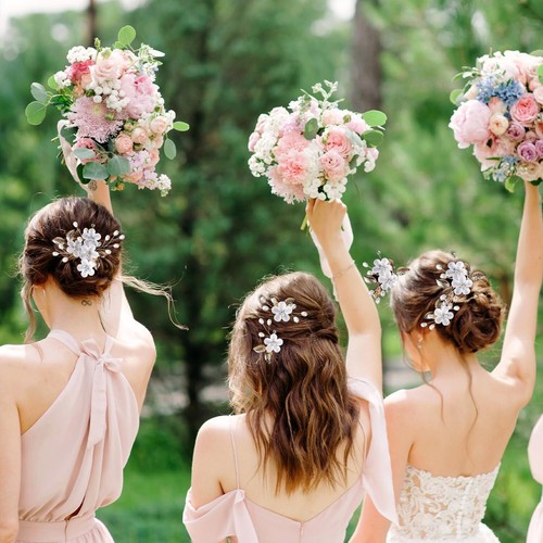 Bridal Hair Accessories, Wedding Hair Accessories For Women-Flower Hair Clip - Picture 8 of 17