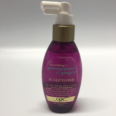 New OGX Pomegranate & Ginger Scalp Toner Detoxifying 4 Fl Oz Set Of 2