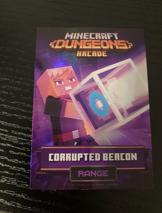 2021 Minecraft Dungeons Arcade Vending Cards Unique Foil Ender