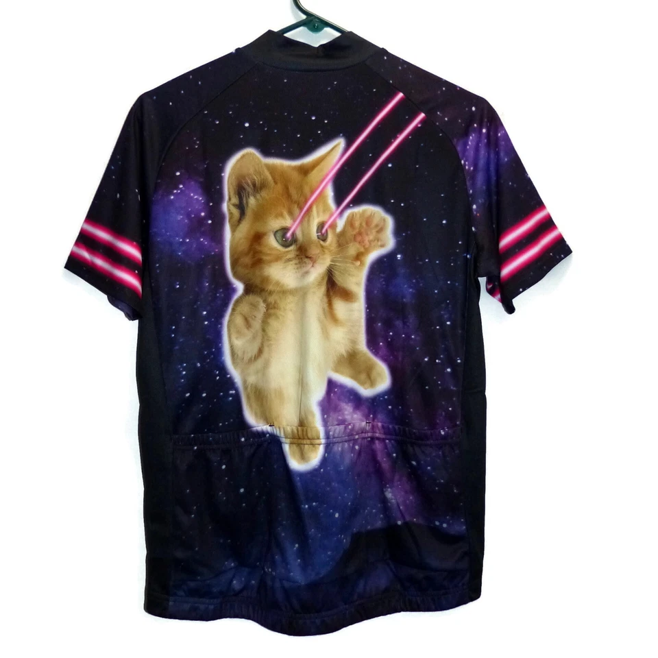 Camiseta Portland Laser Kitty Talla Grande Púrpura Cremallera Completa Ciclismo Club Ajuste Púrpura Foto 2 de 4