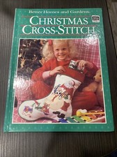 1987 Better Homes  Gardens Christmas Cross Stitch Book Stockings Decor HC 9531