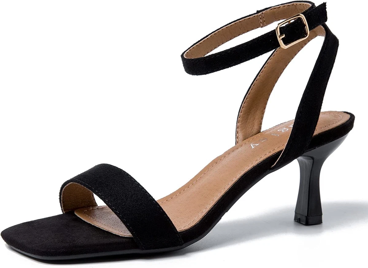 Kitten heel sandals clearance with ankle strap