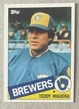 TEDDY HIGUERA, 1985 TOPPS TRADED ROOKIE CARD, LEGEND ! WOW !