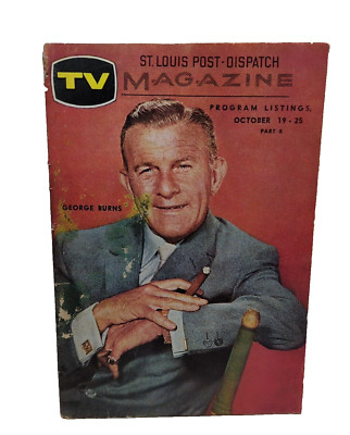 TV MAGAZINE St. Louis (MO) Post-Dispatch George Burns Cover 10/19/1958 JJP 181