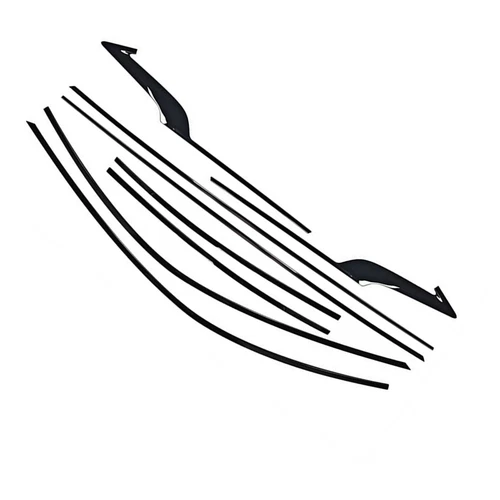 8X Gloss Black Window Strip Moulding Seal Belt Trim For Infiniti Q60 2017-2022 - Picture 5 of 5