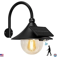 Solar Barn Light Outdoor, 3 Modes, Motion Sensor, Waterproof Wall Mount Light