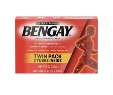 Bengay Ultra Strength Pain Relieving Cream, 2 x 4  oz Tubes