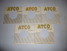 Lot Of 5 1950s / 60s ATCO 45 RPM 7" Company Sleeves NO Records 