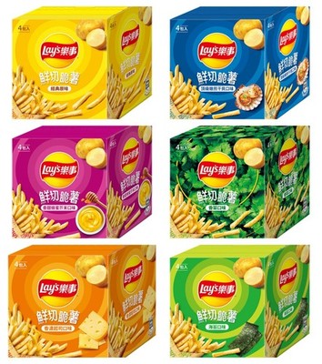 Any 6 boxes× (Lay's) fries chips, variety flavours to choose 72g each box