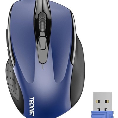 Kabellose Maus Tecknet 2.4G 2600 DPI kabellos 6 Tasten für PC, Mac, Laptop