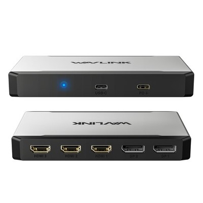 USB-C/USB-A to HDMI/DisplayPort Adapter Universal Triple 4K@60Hz Display Dock