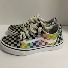 Vans checkered Girls Sneakers Size 3 Multicolored and black /white