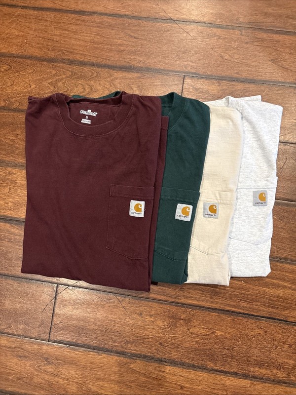 Lot of 4 Mens Carhartt Pocket Tee T-Shirts Size large
