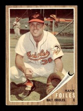1962 Topps #112 Hank Foiles Orioles GREEN TINT EX-MT *u9