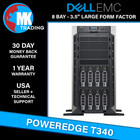Dell PowerEdge T340 8B LFF Xeon E-2124 3.3GHz QC 16GB H330 4x HDD Tray 2x 495W