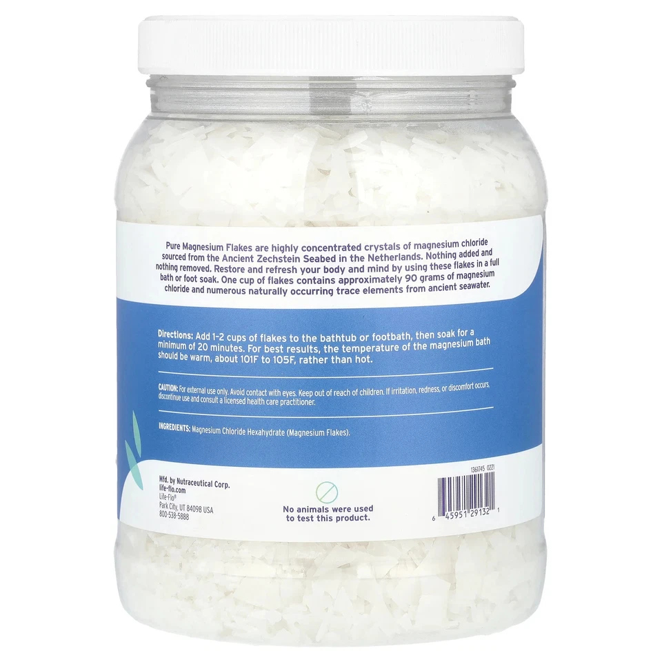 Copos de magnesio puro, súper concentrados, 2,75 lb (44 oz) Foto 2 de 2
