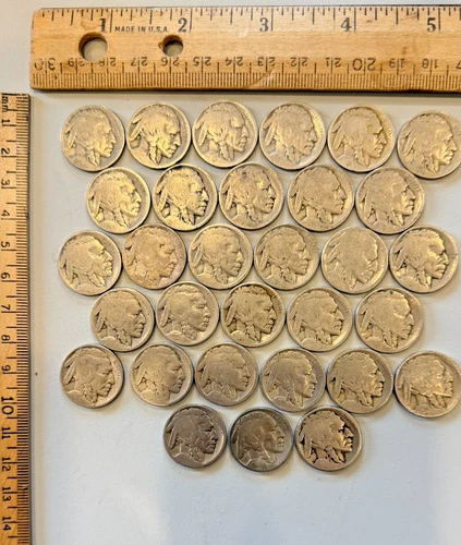 Buffalo Nickels 31 Bulk Lot WITH (1) Denver D Mint Mark Included