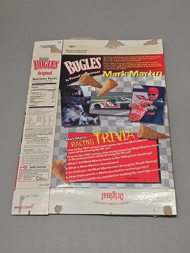 1997 Bugles 5 OZ originale cotto bianco Mark Martin Valvoline Thunderbird - Foto 2 di 2