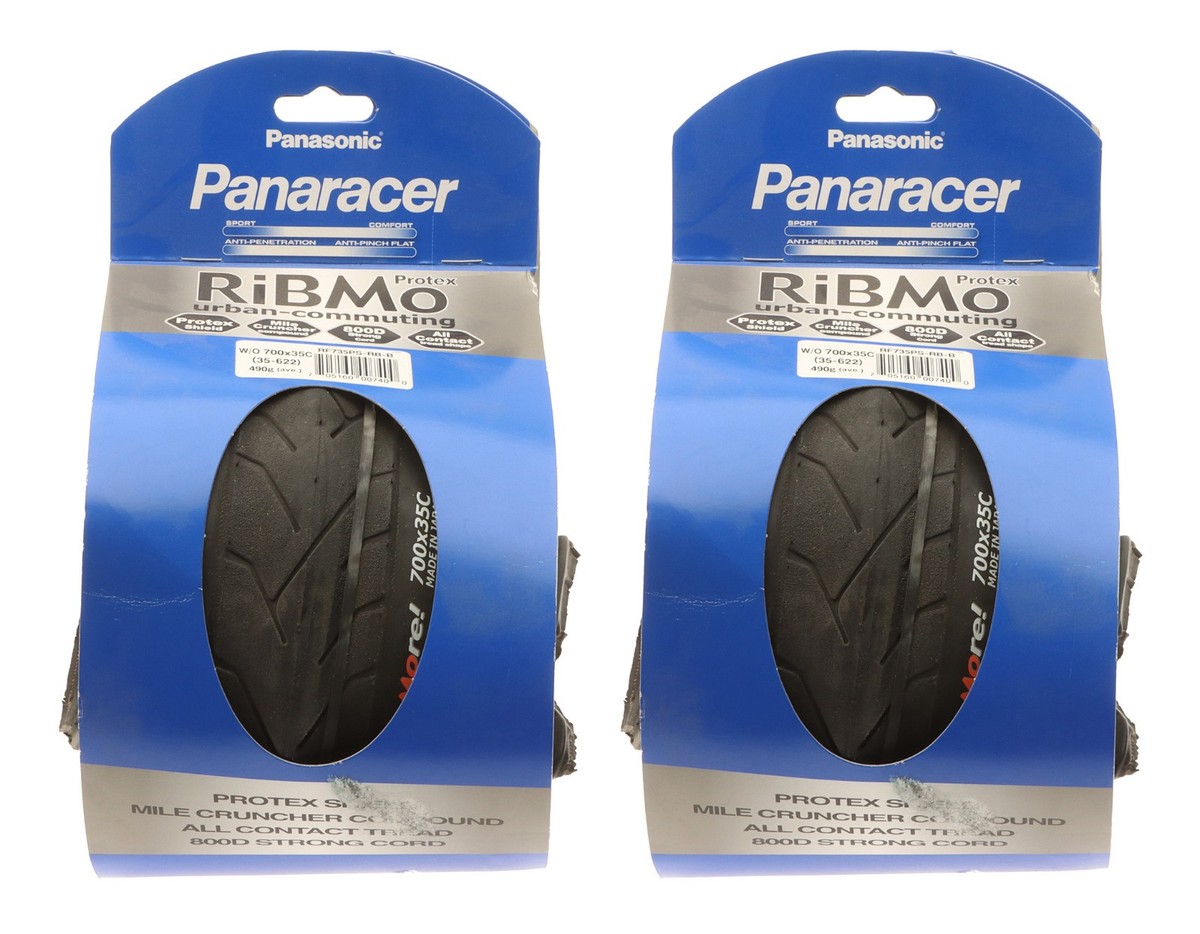 Panaracer RiBMo Protex Clincher Tires 700x35c Black Road PAIR NEW