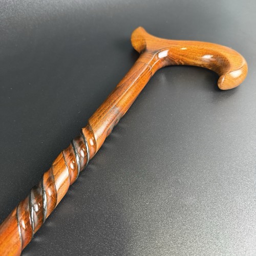 Impugnatura Per Bastone Da Passeggio Uomo Harvy Made In Germany – Legno D'acero Finitura Topazio