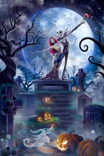 Halloween Skull Diamond Painting Kit 12 x 16 Inch 5D DIY Craft