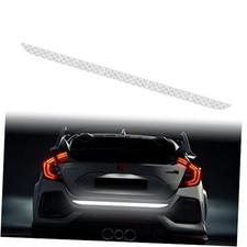 Car Rear Bumper Cover Guard Reflective Sticker Anti-Scratch Trunk silver