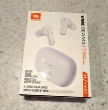 JBL Vibe Beam 2 In-Ear True Wireless Bluetooth Earbuds ANC, White