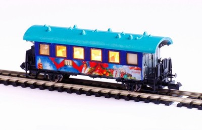 Weihnachten Personenwagen,Umbau MINITRIX 5719  ,Spur N,Innenbeleuchtung