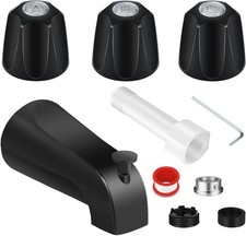 Matte Black Tub Shower Trim Kit for Pfister Verve 3 Handle Faucet