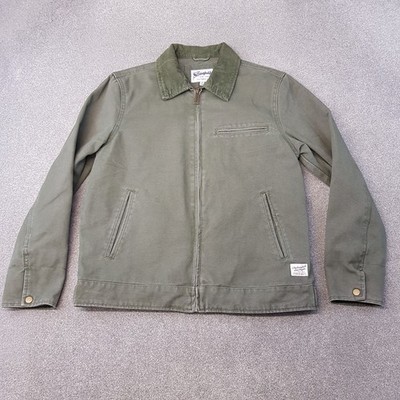 The Stronghold Mens Jacket Medium Green Canvas Chore Utility Worker Canvas Barn