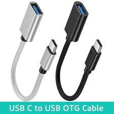 USB C to USB OTG Adapter Cable USB-C Male to USB-A Female Data Converter