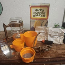 Vintage Auto Coffee Maker Plug-In Car/Truck Travel Mug in Original Box 1960/70s