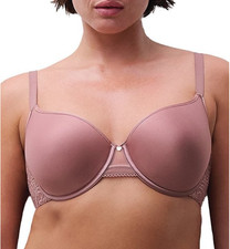 Chantelle 34DDD Custom Fit C Jolie Memory Foam T-Shirt Bra 13B6 NWOT Rose DeBois