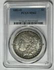 1882 O  MORGAN DOLLAR PCGS MS 62 / TONED
