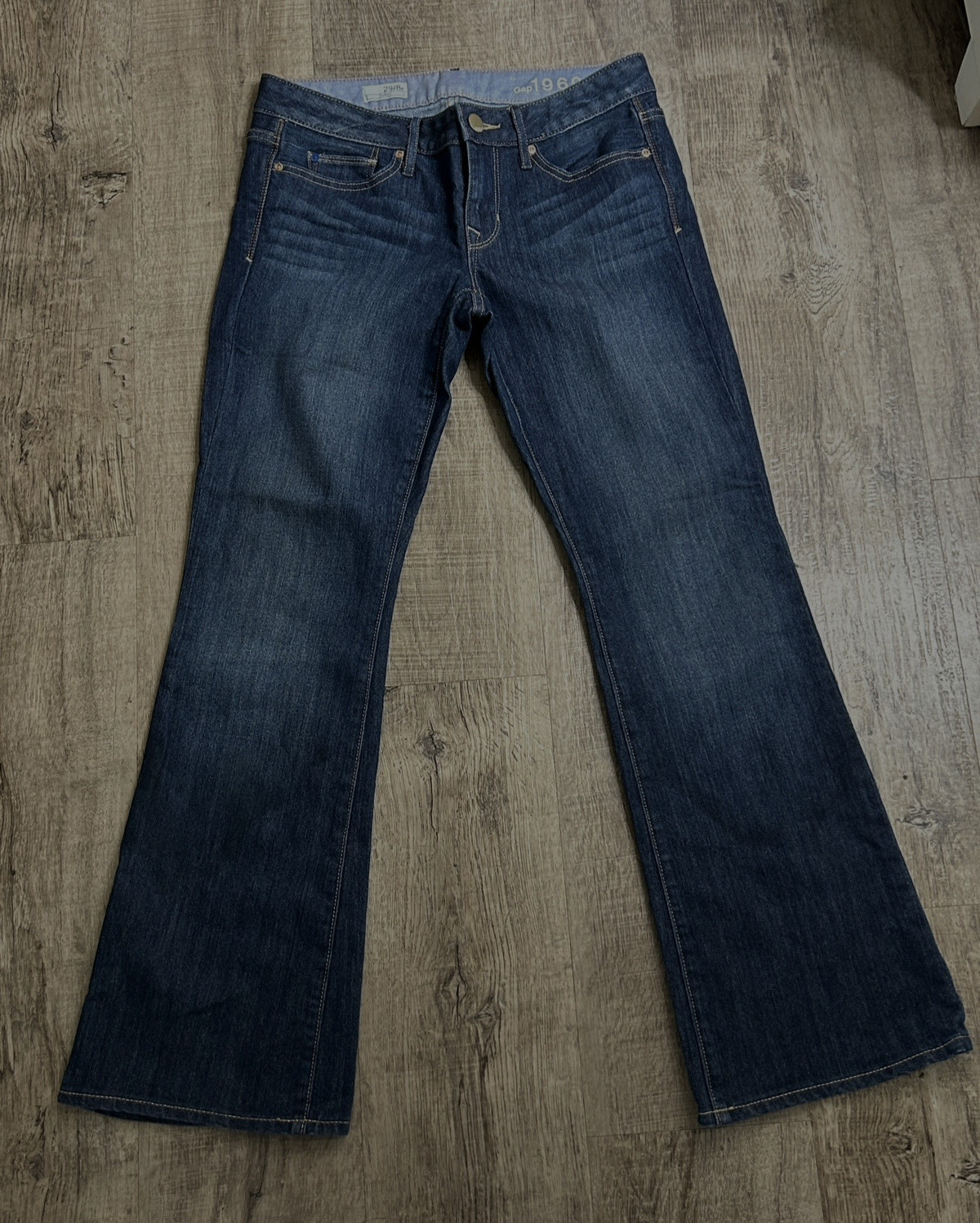 Gap 1969 Womens Curvy Bootcut Jeans Size 29/8 Dark Wash Denim Low Rise