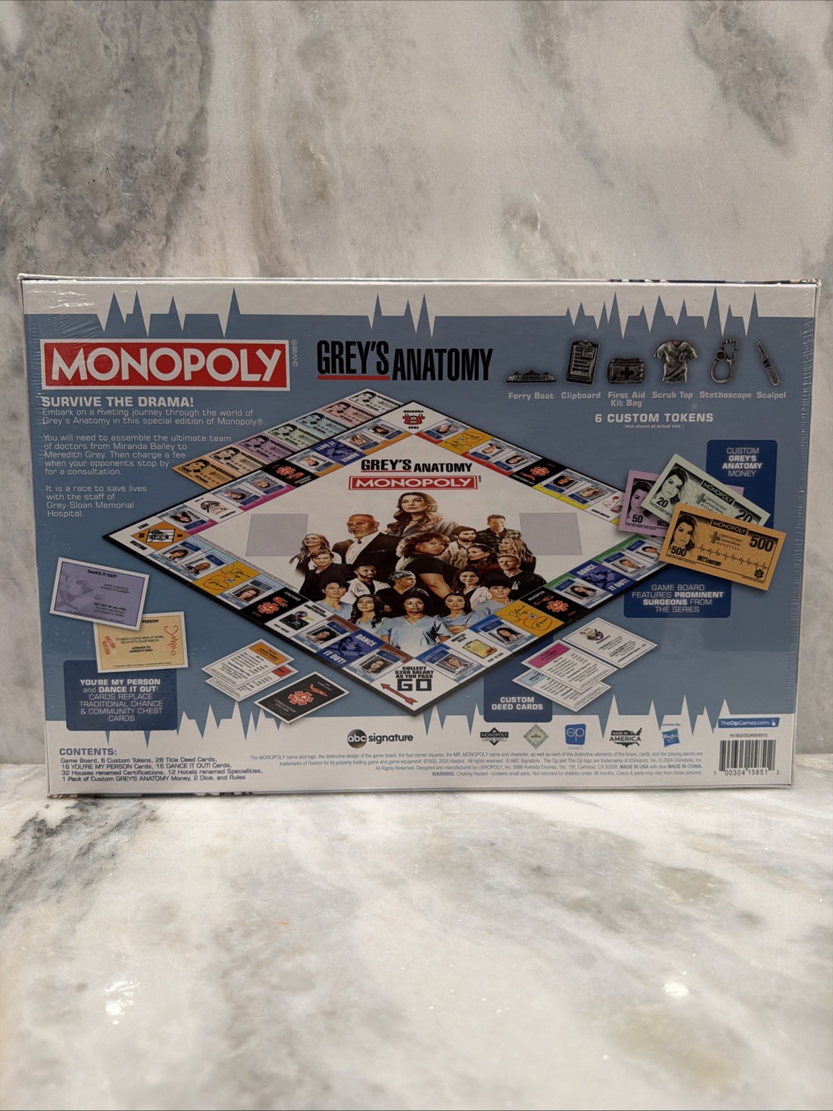 Monopoly Grey's Anatomy Edition Board Game USAopoly Hasbro NEW
