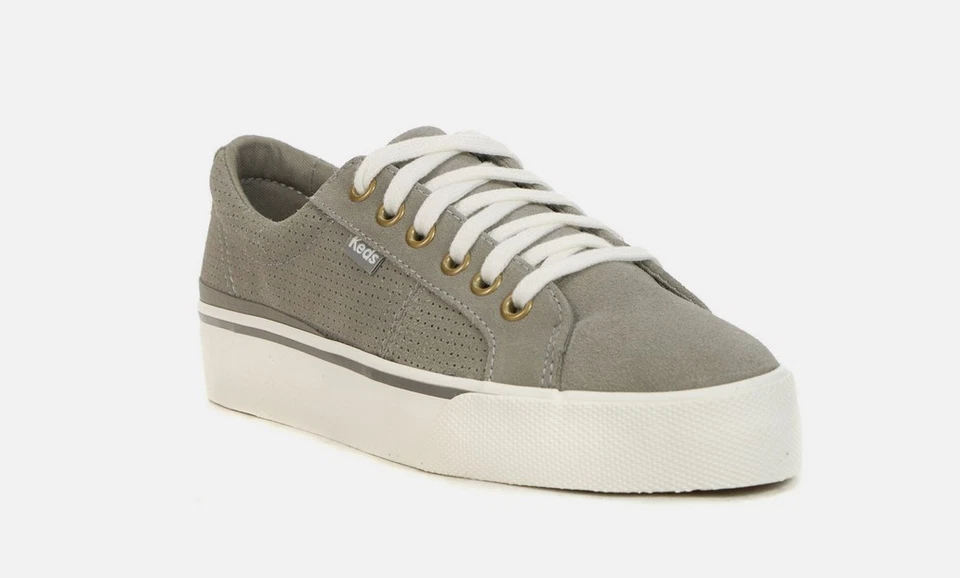 Zapatilla deportiva perforada Keds Softerra Jump Kick para mujer 6 WH66827 gamuza gris dúo Foto 4 de 4