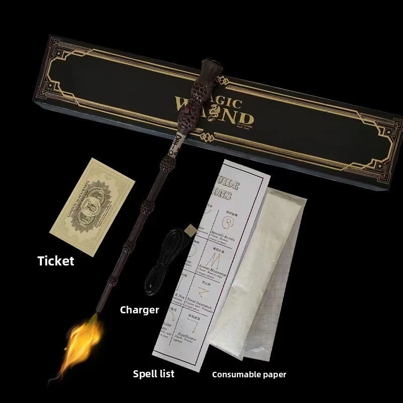 Harry Potter Style Magic Wizard Wand Stick Professional Flame Effect Prop gift - Image 4 of 4